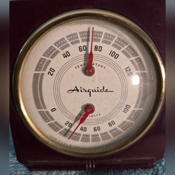 Vintage Airguide Desktop Or Wall Thermometer/Humidity Gauge - Picture 2 of 4